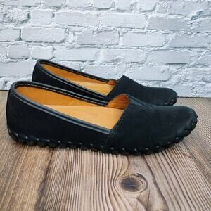 Spring Step KATHALETA Shoes Women Size 36 Slip-on Ballet Flex Black Suede 5.5 -6